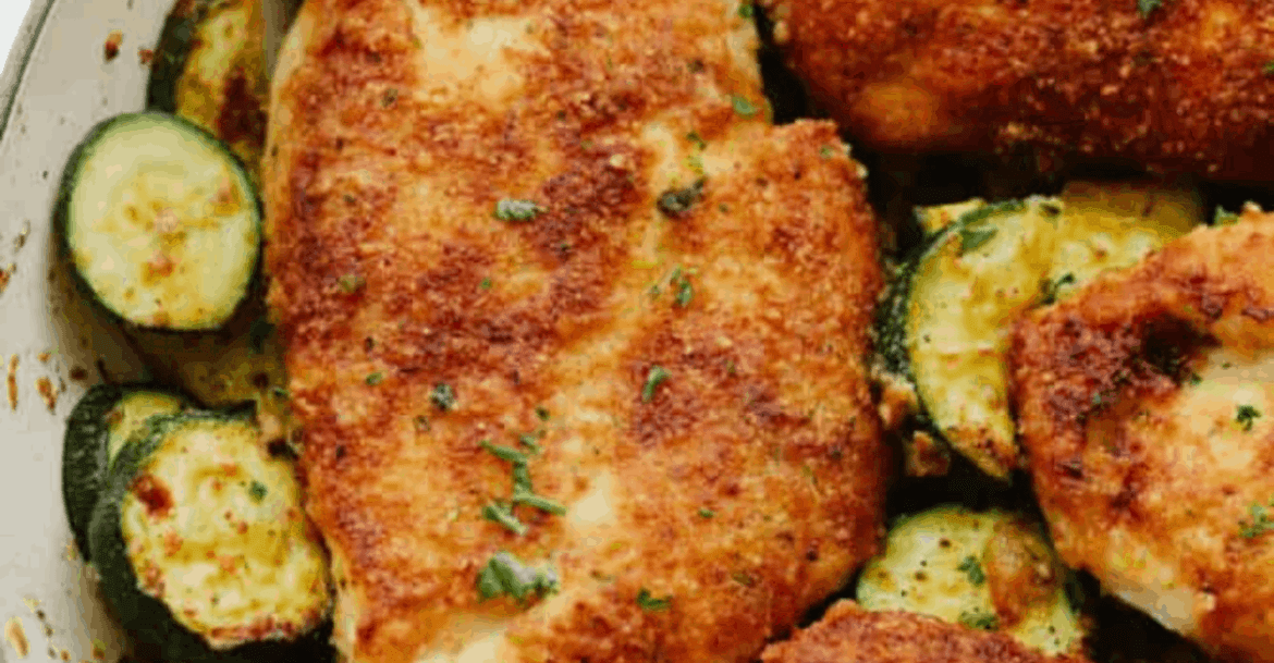 Crispy Parmesan Garlic Chicken With Zucchini Optimum Recipes